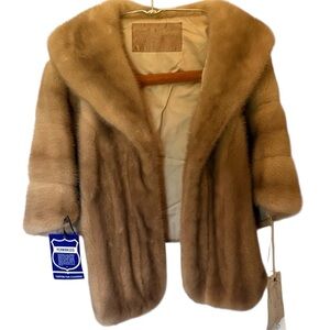 Luxurious Vintage Mink Stole One Size. Caramel Mocha Wrap Cape Luxury